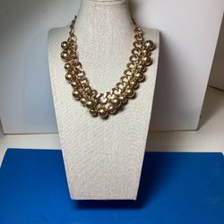 Vintage Brass Bead  Chain Necklace
