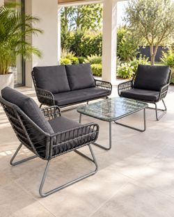 4-Piece Outdoor Patio Conversation Set – $299.99