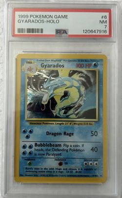 Gyarados Holo Base Set PSA 7 Pokemon Card Trading Game