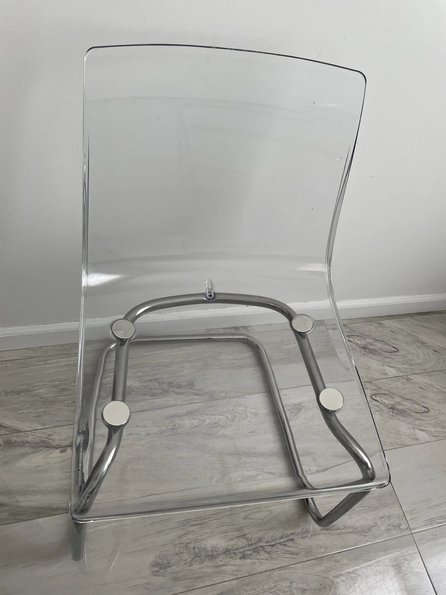 Set Of 3 Brand New IKEA Clear Chairs