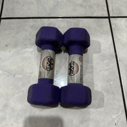 2x Purple CAP 5 Lb Dumbbells