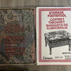 New Vintage Powell “Heirloom Cherry” Storage Footstool 648 (LX)