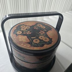Vintage Japanese Jubako Tier stacking Box Containers storage With Handle