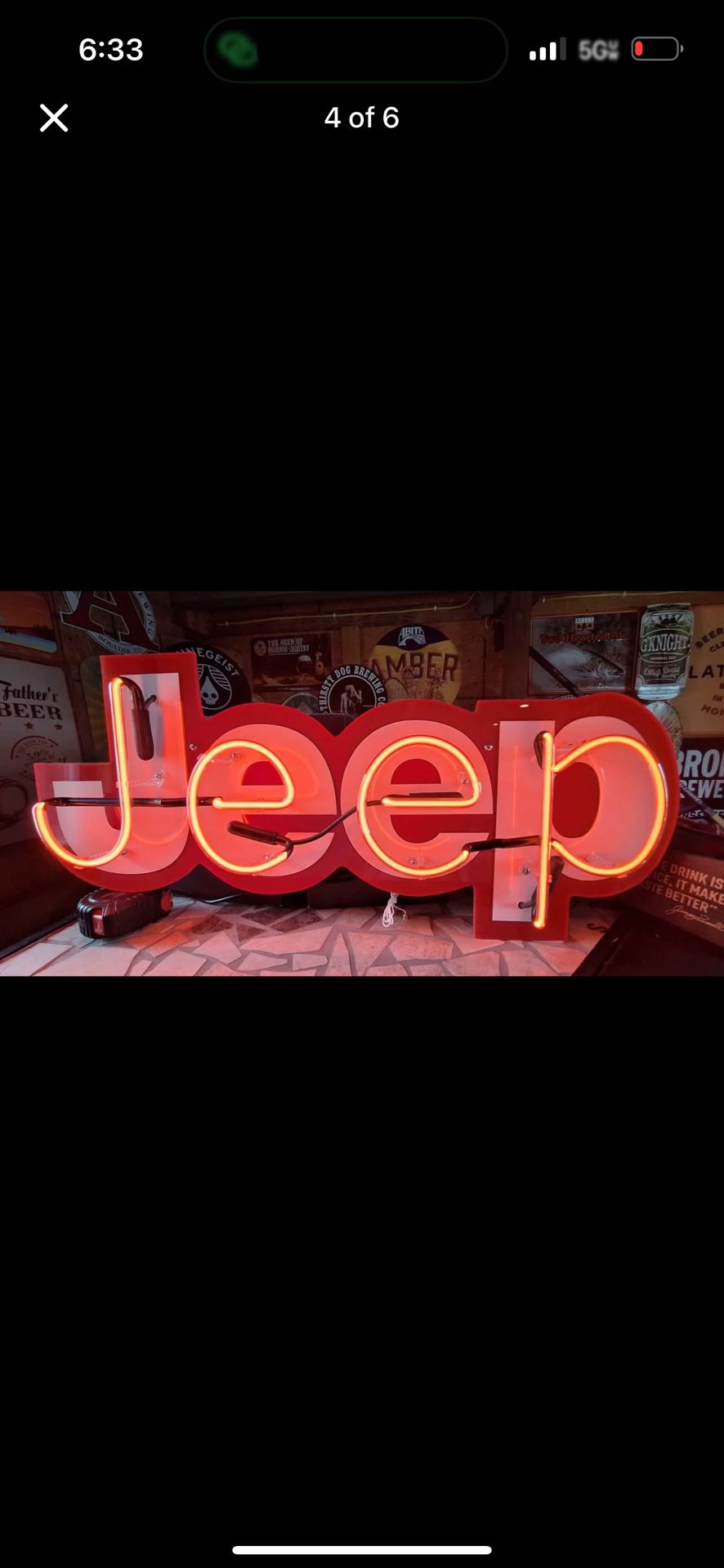 Jeep Neon Sign