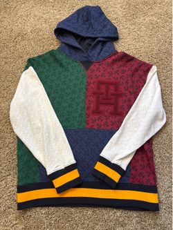 Tommy Hilfiger x Anthony Ramos Colorblock Monogram Hoodie Mens Size Medium