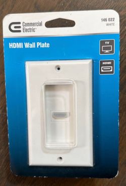 Commercial Electric HDMI Wall Plate White