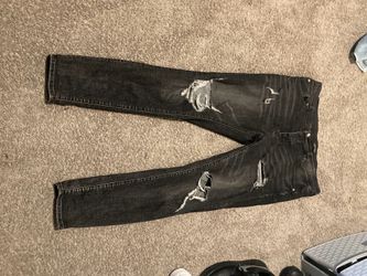 Purple jeans black