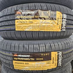 205-65-15 !!! HEADWAY A/S !!! $260 LAS 4 LLANTAS MONTADAS Y BALANCEO INCLUIDO 👌 