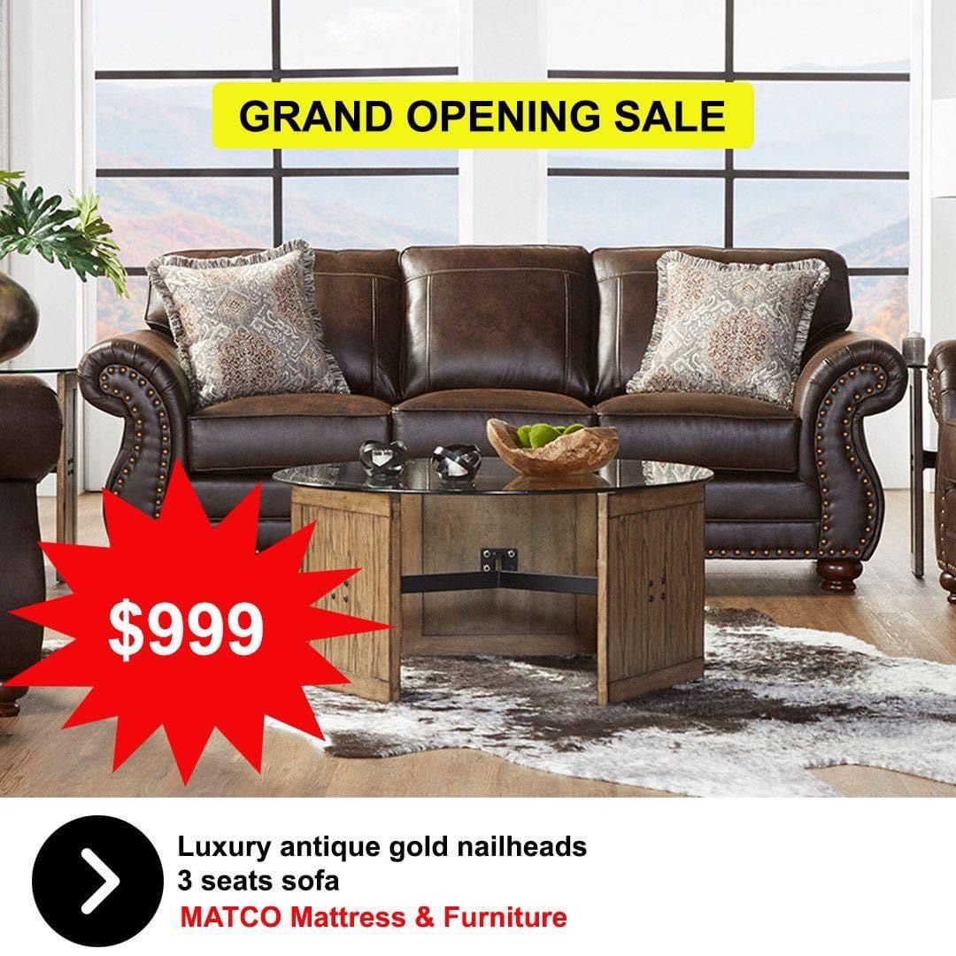 Luxury 3 Seat Sofa - Grand Opening SALE