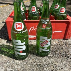 Antique 7-Up 1 Pint Bottles