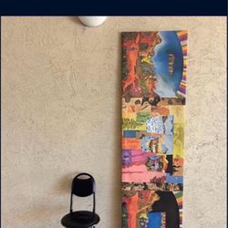 One New Huge Art Print In Light Weight Metallic Aluminum Frame