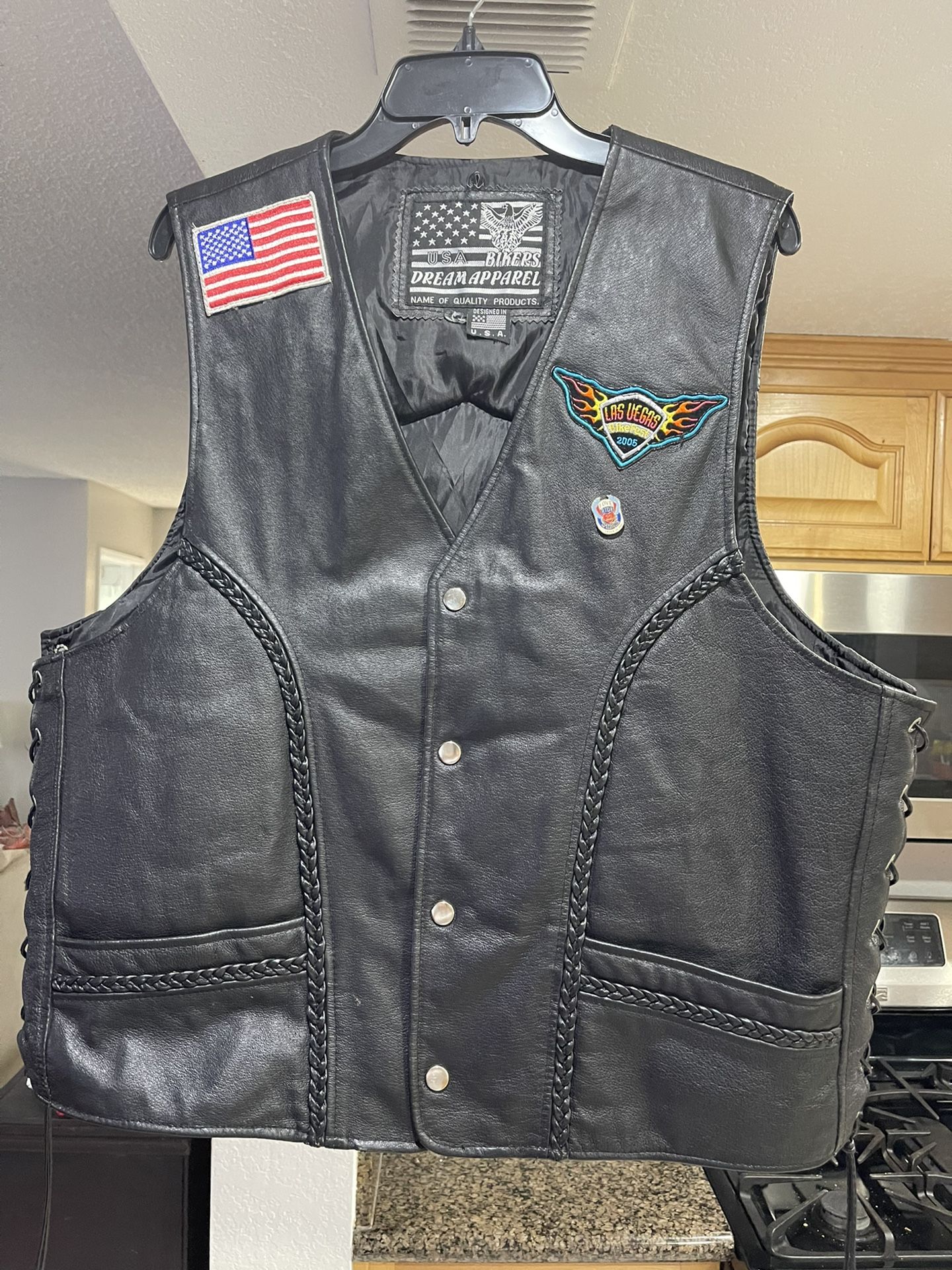 Black Leather Vest Maybe A L Or XL