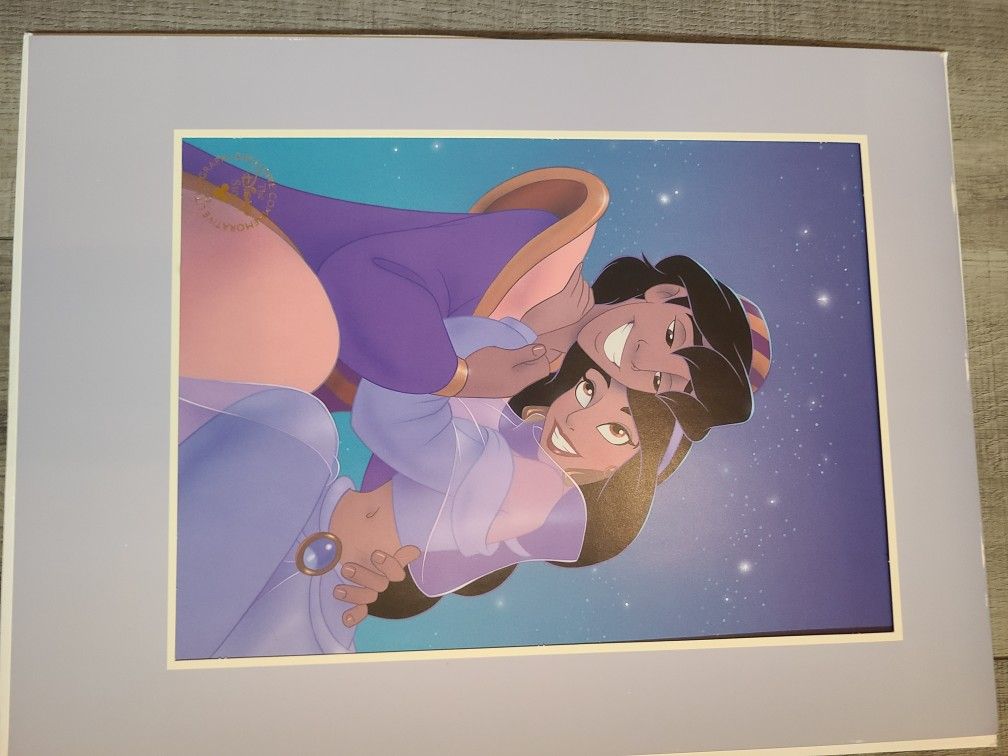 Disney Aladdin Lithograph 12x16