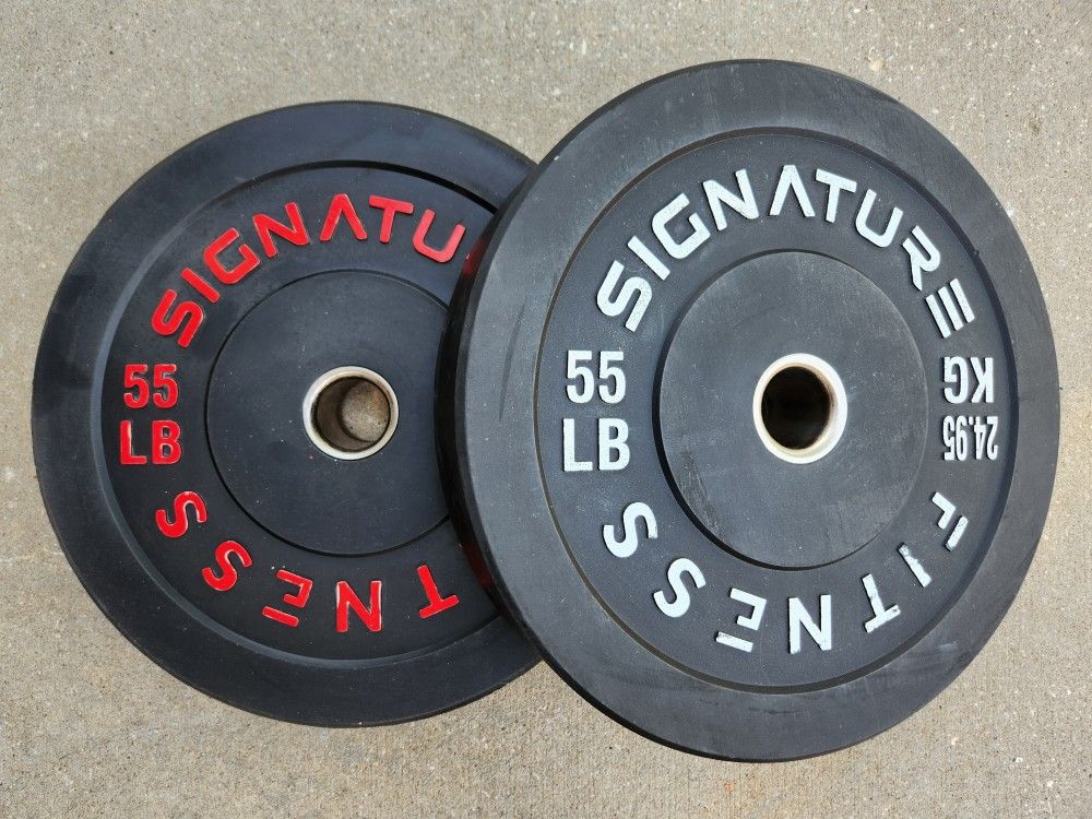 Signature Fitness 55lb 2" Olympic Bumper Plate Weight