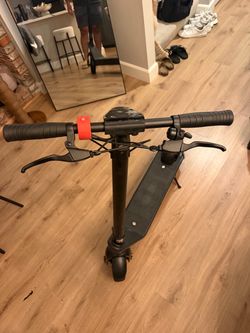Black Electric Scooter with Dual Brakes