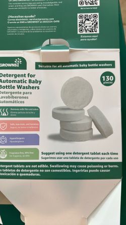 Grownsy bottle washing machine with cleaning tabs