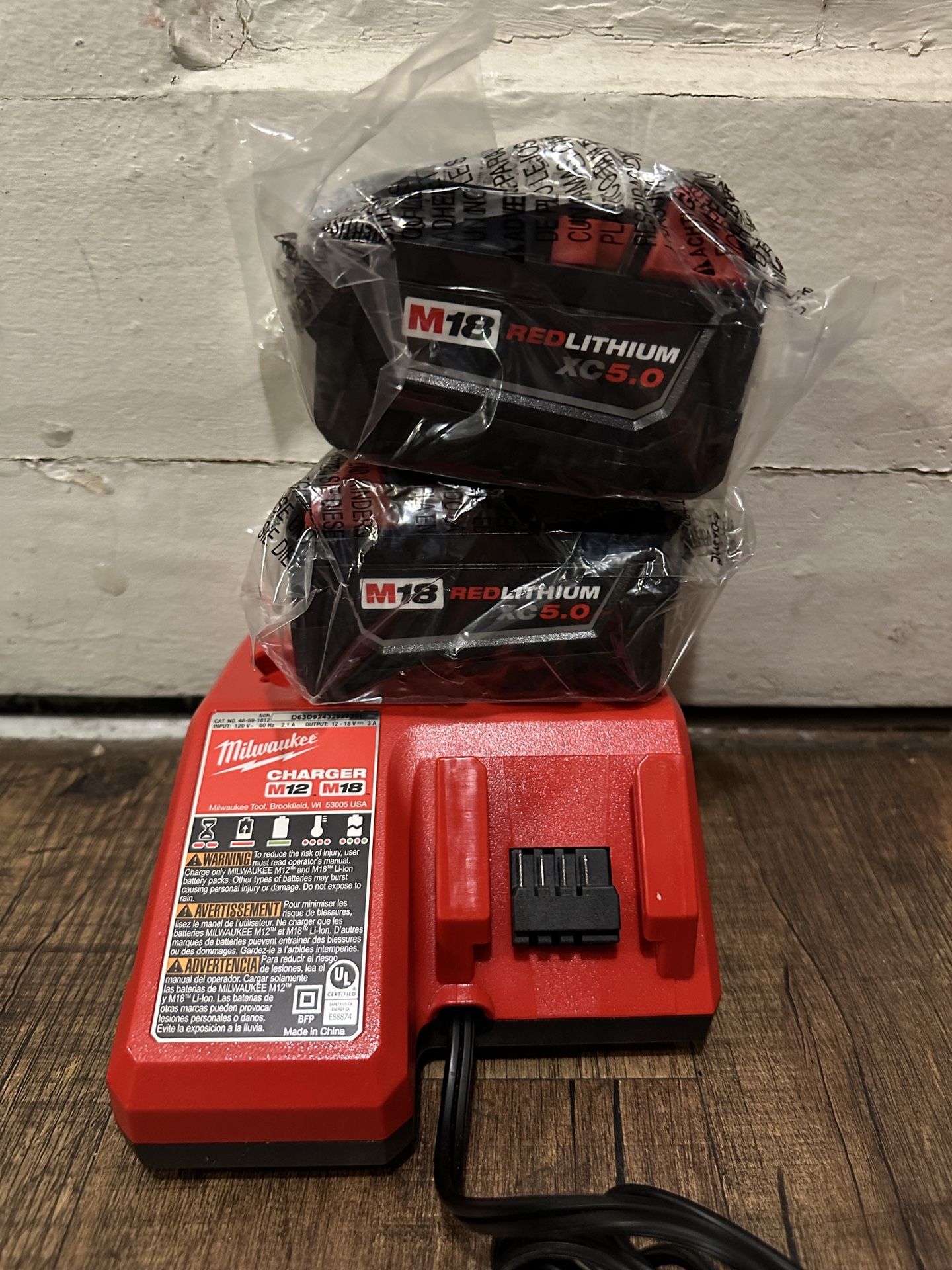 Milwaukee M18 2 , 5.0 Batteries And Charger