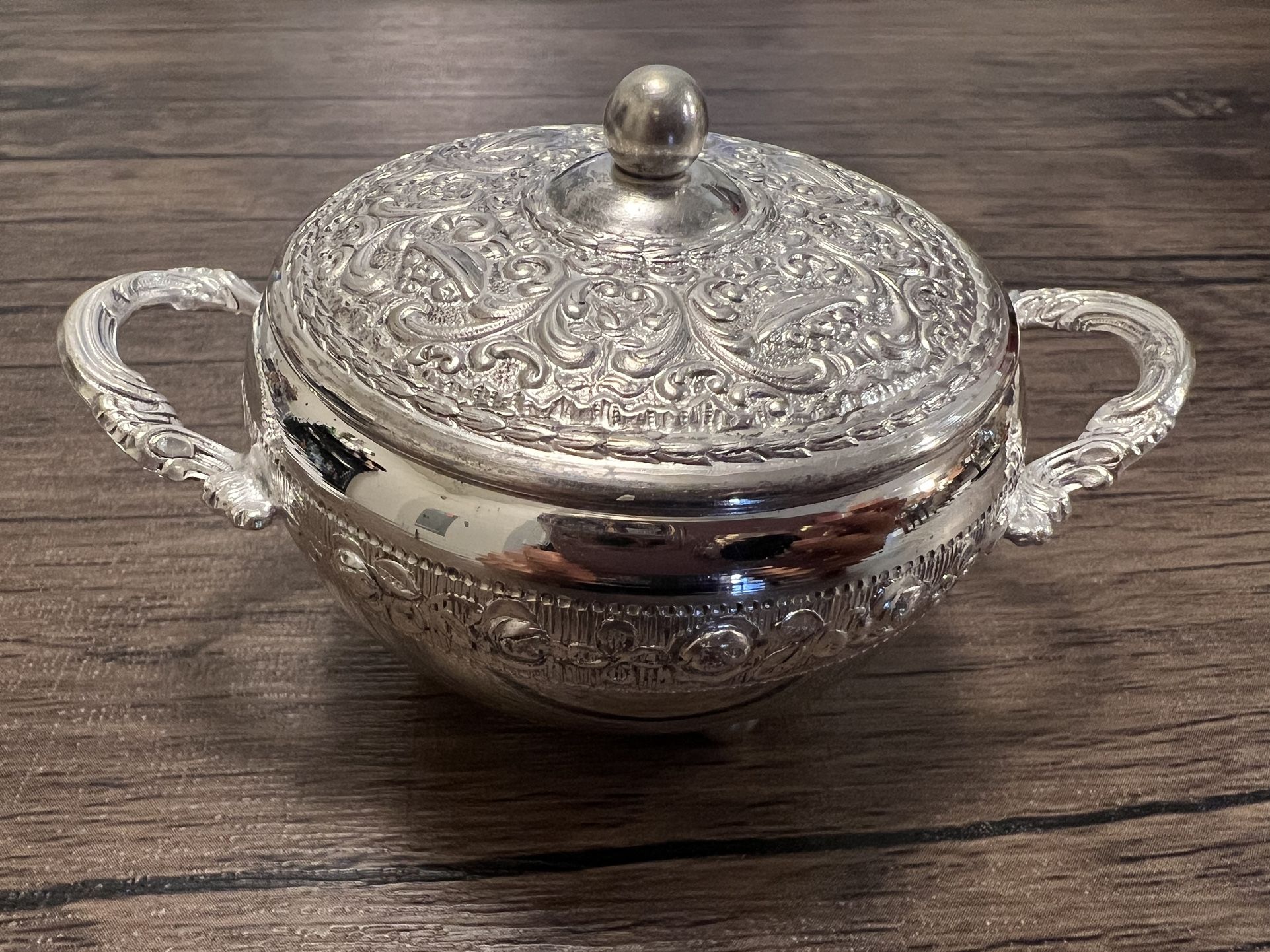 OLD VINTAGE ITALY SIGNED SILVERED BOX MADE BY Silversmith GUIDO GALBIATI