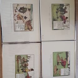 Vintage frame print brush artist Charles crombie