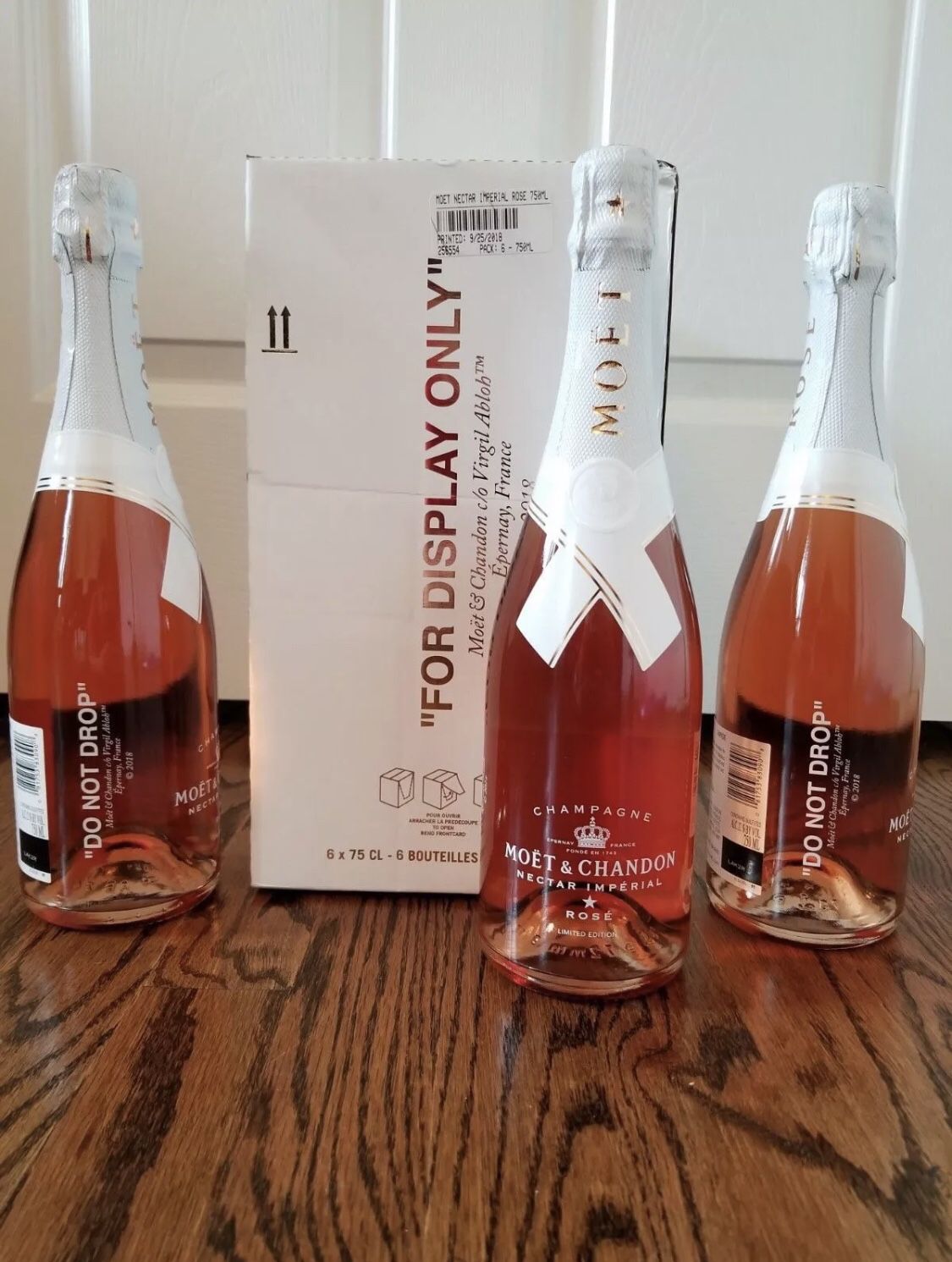 Moet & Chandon x Off White Limited Nectar Imperial Rose Virgil Abloh *IN  HAND*