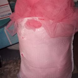 Tulle Pink Fabric Lots Big Lot White Bonus Wedding Decor Table Party Craft Skirt Fun