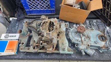 Vintage lot of Pontiac auto parts