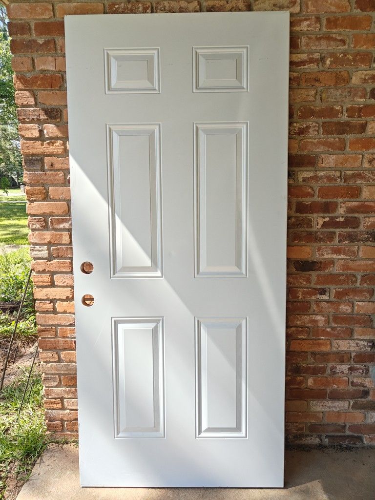 Masonite 36x80 6-Panel Primed Steel Door Slab