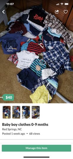 $150 for all baby stuff on my page