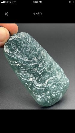 Certificate Jadeite Jade Green Wealth Dragon pendant