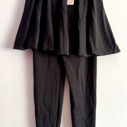 Black Skirted Leggings, L/XL