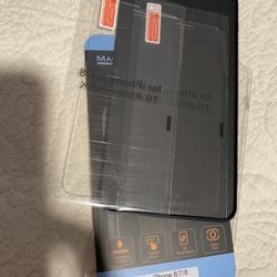 Apple iPhone 6,7,8 , Plus Tempered Glasses  , Leather Case