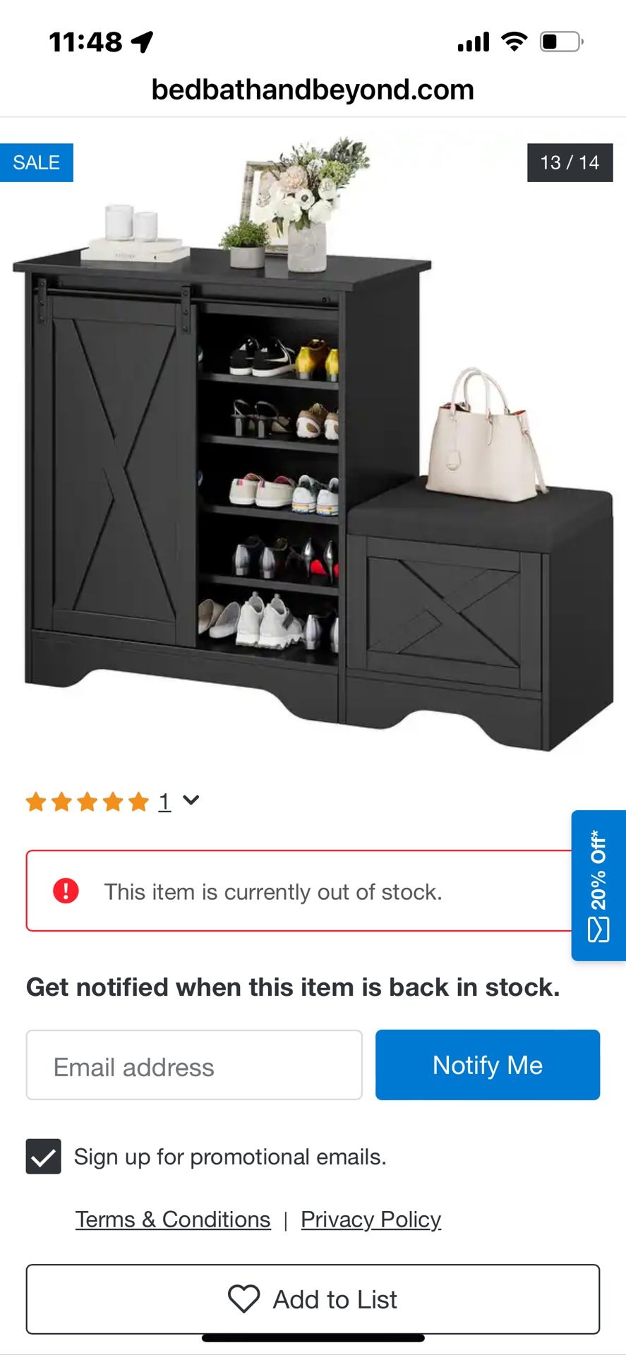 Farmhouse Shoe Cabinet with Sliding Door Shoe Bench, 5-Tier Shoe Storage Cabinet with Adjustable Shelves for 20 Pairs, Narrow Slim Shoe Cabinet for En