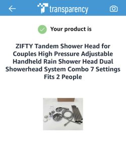 Zifty Dual Shower Head For Couples
