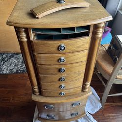 Vintage Jewelry Holder Wood 