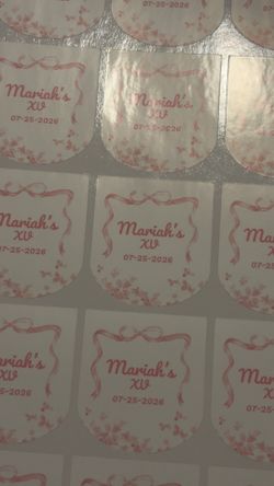 Personalized xv sanitizer stickers