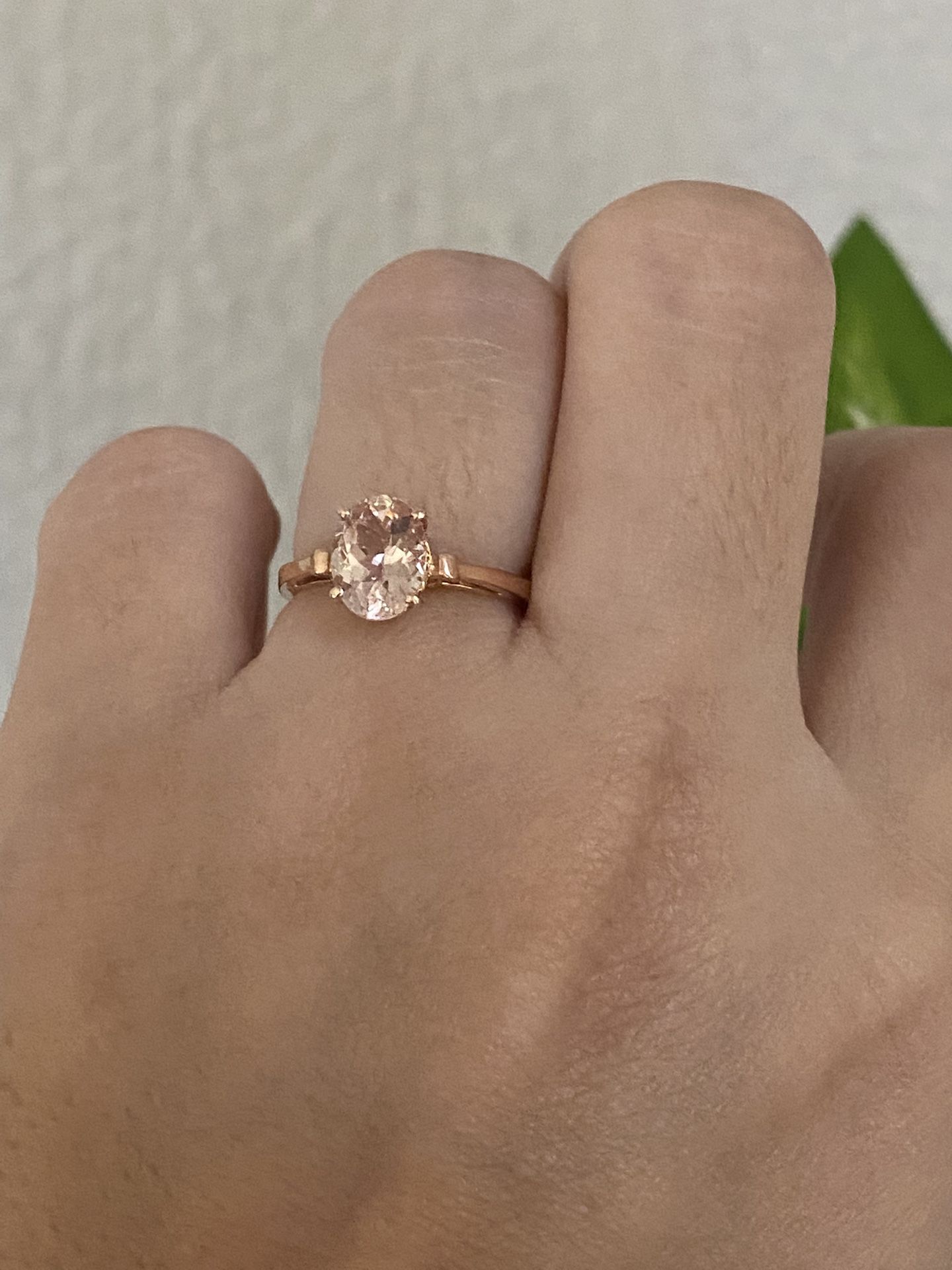 14k Rosw Gold Morganite Ring