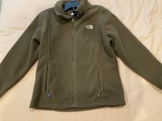Girls NorthFace brown fleece jacket, size Medium