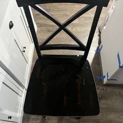 Black Wooden Bar Stools 