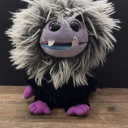 Ty Fizzys Jips 2015 Black/Purple Monster Beanie Plush 10" Rare/Retired