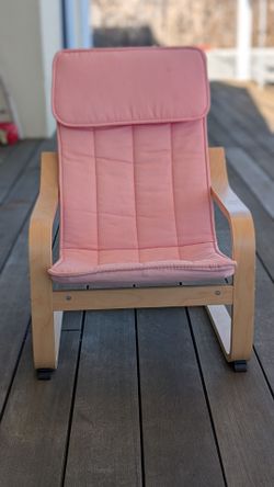 POÄNG
Kid's armchair, birch veneer/light pink fabric