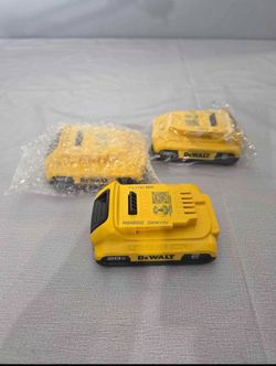 3- DeWalt 20V MAX 2AH BATTERY and price per each