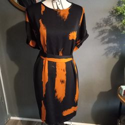 Black and Orange Dress