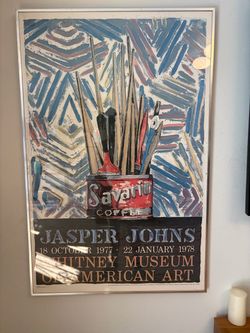 Jasper Johns Framed Exhibition Poster