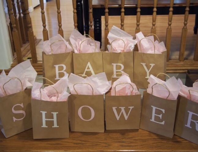 Baby shower decor bags