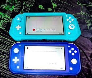 NINTEND0 SWITCH: ( “ LITE “ ) - ( “ A DARK BLUE/A LIGHT BLUE “ )