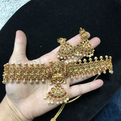 Temple Jewelry Choker Necklace Indian Bollywood Jewellery 