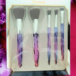 5pcs Purble Crystal Handles Beautiful Makeup Brush Set