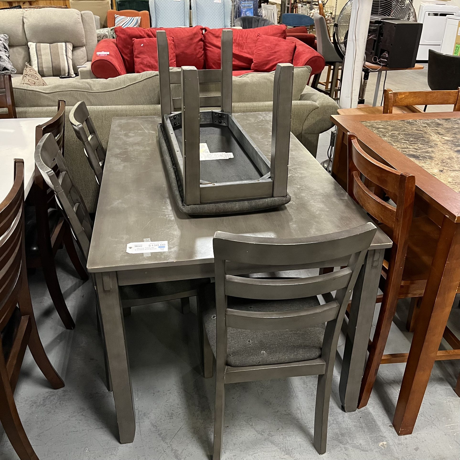 Grey Dining Table And Chairs Set (in Store)