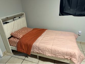 Twin bed and mattress