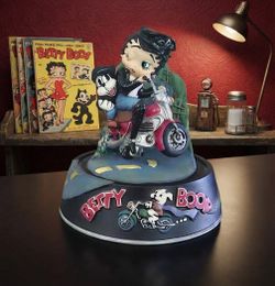 1997 Betty Boop "Born To Be Boop" Limited Edition Hand-Painted Sculpture/Figurine Danbury Motorcycle